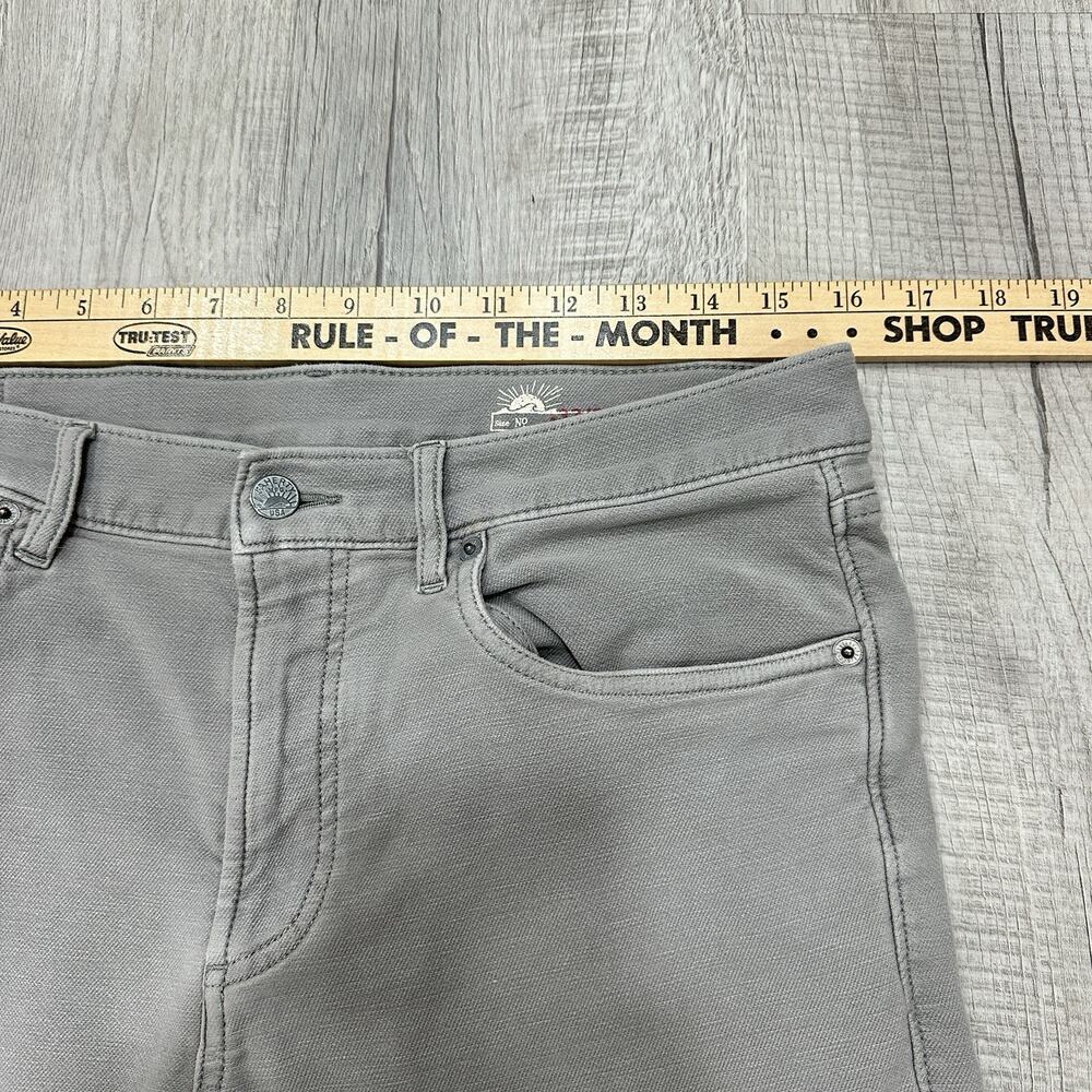 Faherty Pants Mens 32x30 Gray Stretch Terry 5 Pocket Work Travel Casual Preppy - Picture 6 of 10